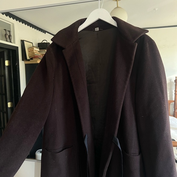 Jil Sander Brown Wool Wrap Coat 40 M/L - Picture 5 of 8